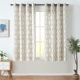 thumbnail image 2 of Cortinas Jinchan, mezcla de lino, color beige, 160 x 160 cm, 2 paneles, color gris, 2 of 9