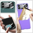 thumbnail image 6 of Compatible Samsung Galaxy Z Flip 4 Case with Camera Screen Protector& Card Holder,Protective PU Leather +PC Card Slot Flip Case for Samsung Galaxy Z Flip 4 5G Phone Case Wallet Women Girls Green, 6 of 13