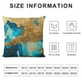 thumbnail image 5 of Qinduosi  Teal and Gold Throw Pillow Covers  Blue Abstract Pillow Cases Turquoise Velvet Decorative Cushion Cases for Sofa Couch White, 5 of 5