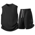 thumbnail image 3 of Bovxnpu Men's Clothing Set 2 Piece Outfits Tracksuit Sleeveless Crew Neck Men's Summer Casual Comfy Shorts Set, 3 of 9