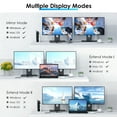 thumbnail image 5 of Wavlink USB-C to Dual 4k MST Adapter, Thunderbolt 3 Compatible, USB Type C to Multi Monitor Converter(DP Alternate Mode Required), Compatib, 5 of 5