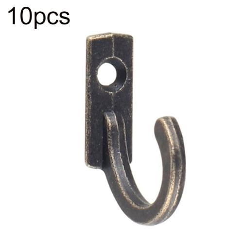 5-Pack Vintage Black Wall Hooks - Heavy Duty Zinc Alloy, Wall Mounted For Coats, Hats, Keys, Towels