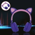 thumbnail image 4 of Wireless Cat Ear Headphones, Foldable On-Ear Stereo Wireless Headset,Over-The-Ear Gaming Bluetooth Headphones,HD mic,RGB Lighting,Bluetooth 5.0 Compatible with Smartphones PC Tablet, 4 of 5