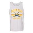 thumbnail image 2 of Wild Bobby City of Buffalo Hockey Fantasy Fan Sports Men's Tank Top, White, X-Large, 2 of 5