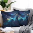 thumbnail image 3 of Outdoor Pillow Cover Ombre Purple Blue Galaxy Set of 2 Waterproof Throw Pillowcases Starry Sky Decorative Patio Furniture Pillows for Couch Garden Indoor & Outdoor Use, 3 of 9