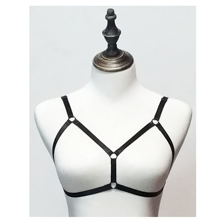 Halter Fashion Ladies Tube Top - Sexy Women Hollow Out Elastic Cage Bra Bandage Strappy Halter Bra Bustier Top Sexy Bra