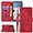 Red, variant on A14 5G Case Wallet,for Galaxy A14 5G Phone Case,[Card Holder Slots][Wrist Strap][Kickstand] TPU Interior Protective PU Leather Embossing Flip Cases Cover for Samsung Galaxy A14 5G (Black)