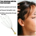 thumbnail image 6 of Head Massager, Scalp Massager, 20 Fingers Head Scratcher, for Head Body Relaxing, Gold Tone, 6 of 8