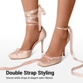 thumbnail image 6 of DREAM PAIRS Women's Ballet High Heels Closed Toe Pumps | High Stiletto Heels Adjustable Strap Square Toe Pumps Shoes for Party Wedding Dance, 6 of 8