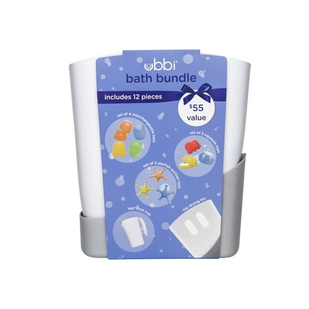 Ubbi Baby Bath Toy and Drying Bin Set Baby and Toddler Bath Toy Set Unisex