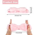 thumbnail image 2 of ZHAOCHENG Diadema de maquillaje, banda para el cabello con lazo, diadema de spa para mujer, diadema de ducha deportiva para yoga, diademas de lavado, diadema elástica para el cabello para niñas y muje, 2 of 5