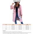 thumbnail image 3 of Abrigo De Longitud Midi Con Botones, Chaqueta De Abrigo De Manga Larga Suave De Moda Color Puro Para Invierno ANGGREK Rosa M, 3 of 5