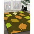 thumbnail image 2 of Ahgly Company Indoor Round Patterned Cookie Brown Area Rugs, 3' Round, 2 of 6