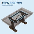 thumbnail image 4 of 71-Inch Dining Table for 6-8 People,Wooden Kitchen Table with 2 Drawers,Rectangular Farmhouse Dinner Table with Double Pedestal for Kitchen Living Room, 4 of 8