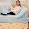 thumbnail image 6 of Imaginarium® Kids Magic Light Doodle Play Couch - Sky Blue, 6 of 12