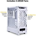 thumbnail image 6 of LIAN LI High Airflow Mid-Tower ATX PC Case with RGB Fans, Tempered Glass Side Panel, USB-C Port (LANCOOL 205 MESH C, White), 6 of 7