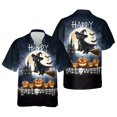 thumbnail image 3 of Happy Halloween Portuguese Water Dog Witch Pumpkins Bats Hawaiian Shirt Breathable Summer Unisex Merch PWD Portie Fishing Dog Lover - 13012, 3 of 6