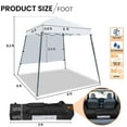 thumbnail image 5 of Yaheetech 8x8 ft Pop-Up Canopy Tent with 1 Side Panel and Carry Bag for Camping, White, 5 of 7