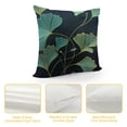thumbnail image 4 of Creowell Throw Pillow Covers, Blend Fabric, Gingko Leaf Pattern Decorative Pillow Covers for Couch Bed, 4 of 5