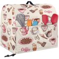 thumbnail image 2 of Stand Mixer Covers Protector Kitchen Aid Mixer Cover Dust Covers Coffee Print Mixer Cover Appliance Cover with Top Handle Front Pocket Universal Fit Tilt Head and Bowl Lift Models, 2 of 7