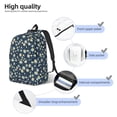thumbnail image 4 of Lsque Daisy Floral B Pattern Canvas Daypack, Durable Backpack, High-quality Versatile Backpack,Vintage Compact Backpack-Small, 4 of 6