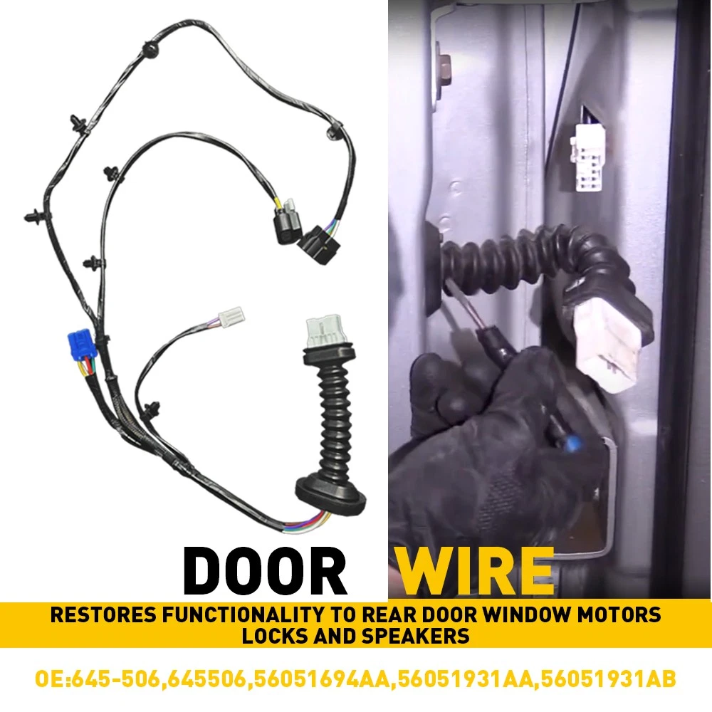 For 2004-2009 Dodge Ram 2500 Rear Door Jumper Wire Harness 56051931AA 56051931AB