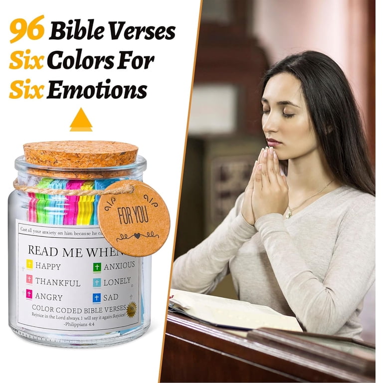 Versets de la Bible dans un bocal, pot de prière créatif en verre avec versets de Versets de la Bible dans un bocal, pot de prière créatif en verre avec versets de