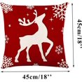 thumbnail image 2 of Funda de cojín 45x45 Fundas de cojín navideñas Navidad, juego de 4 fundas de cojín con estampado de lino y algodón Funda de cojín decorativa para sofá Funda de cojín de oficina con patrón de ciervo y, 2 of 7