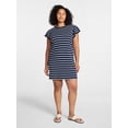 thumbnail image 2 of Time and Tru Women's Cotton T-Shirt Mini Dress with Flutter Sleeves, Sizes XS-XXXL, 2 of 6