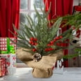 thumbnail image 6 of kladzum 12-inch Table Top Christmas Tree Artificial Mini Christmas Tree with Red Berry Pines Cones and Burlaps Base, Exquisite Christmas Decorations Ideal for Home Farmhouses Desk Decor, 6 of 6