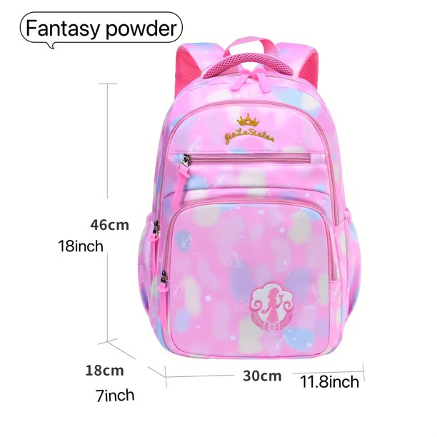 Mochila De Escuela Primaria Para Niños Mochila De Protección De Columna Vertebral Con Reducción De Carga De Princesa De Gran Capacidad Mochila Linda Impermeable Ligera (patrón De Mochila Al Azar)