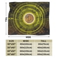 thumbnail image 3 of DouZhe Ultra-Soft Micro Fleece Lightweight Flannel Bed Blanket, Gold Bitcoin Blockchain Cryptocurrency Print Cozy Warm Throw Blankets, 50"x40", 3 of 7