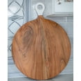 thumbnail image 3 of Large Acacia Wood Round Charcuterie Board for Cheese and Meats, 3 of 5