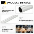 thumbnail image 3 of Uxcell 2 PCS 304 Stainless Steel Tubing, 20mm OD 1.5mm Wall Thickness 254mm Long Round Metal Pipe Steel Tube for Industrial Machinery, 3 of 6