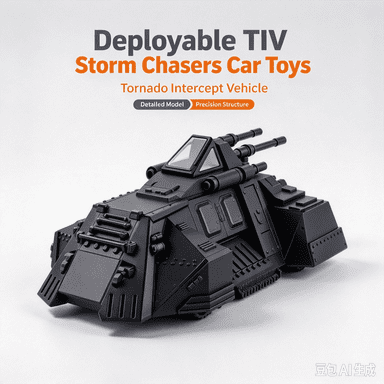 Deployable TIV Storm Chasers Car Toys Tornado Intercept Vehicle, Storm Chaser Replica