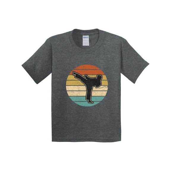 Inktastic Karate Martial Arts Retro Sunset Youth T-Shirt
