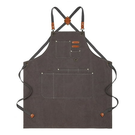 

HomeLife Cooking Apron Waterproof Adjustable Canvas Women Men Breathable Kitchen Apron Chef Workwear Daily Use