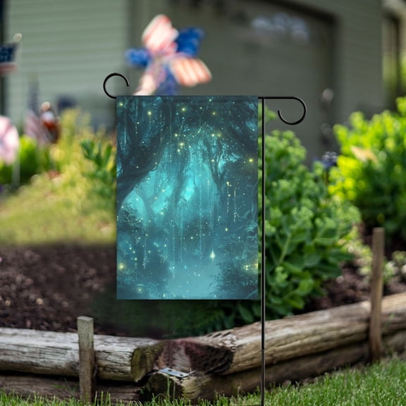 Yayeee Garden Flag 12" x 18" Double Sided Outdoor Yard Lawn Holiday Decorations, Magical Forest