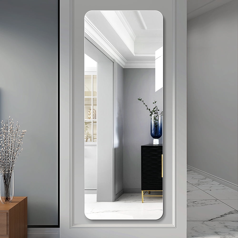 LAIYA Full Length Floor Mirror Frameless Wall Mounted Mirror Bedroom