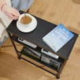 thumbnail image 4 of ZEXVIDA Narrow End Table for Small Spaces - Slim Side Table with Magazine Holder,2 in 1 Design Narrow End Table Living Room,Skinny Bedroom Nightstand Thin Side Magazine Table,Black, 4 of 9