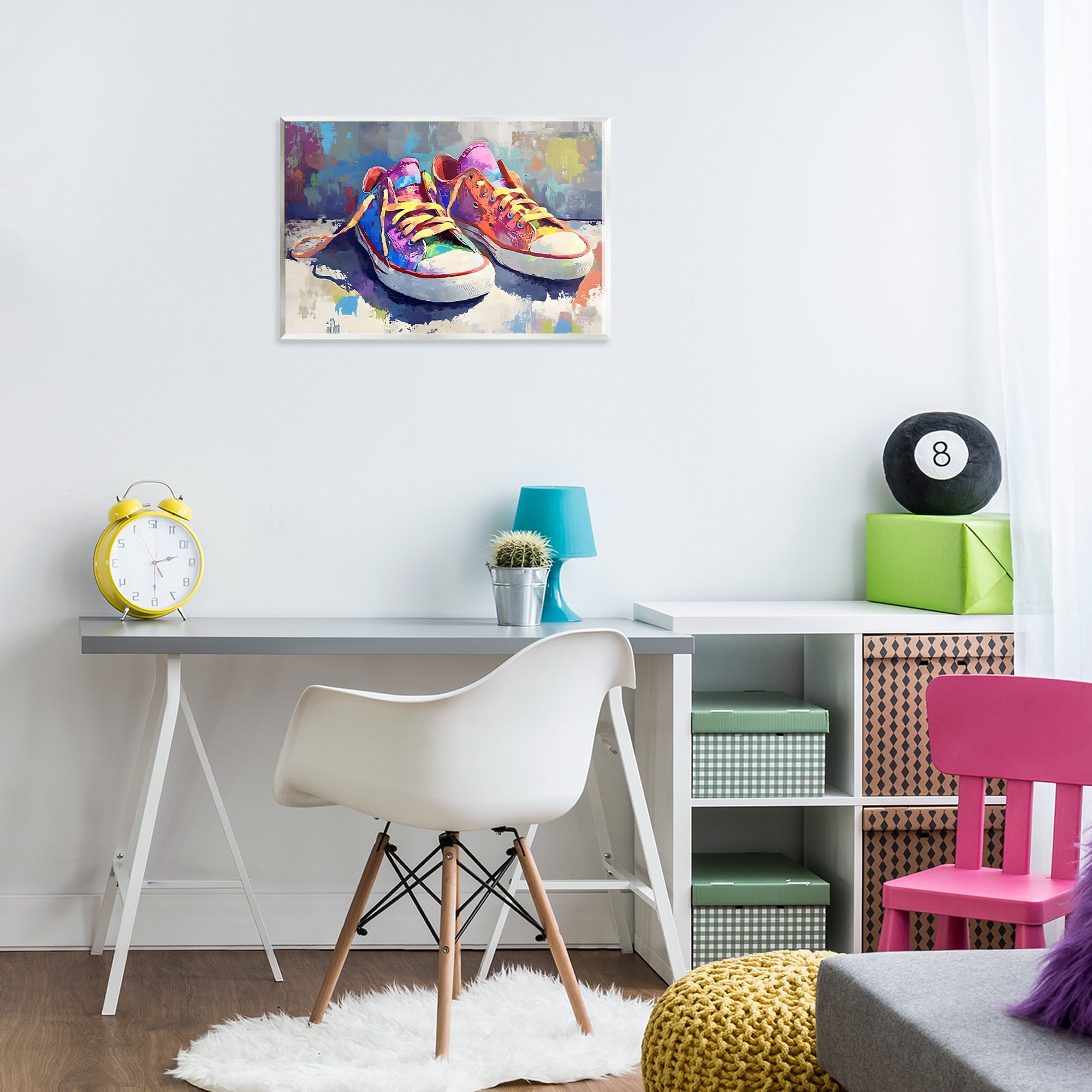 Stupell Industries Colorful Low Top Sneakers Wall Plaque Art, design by Creative Studio