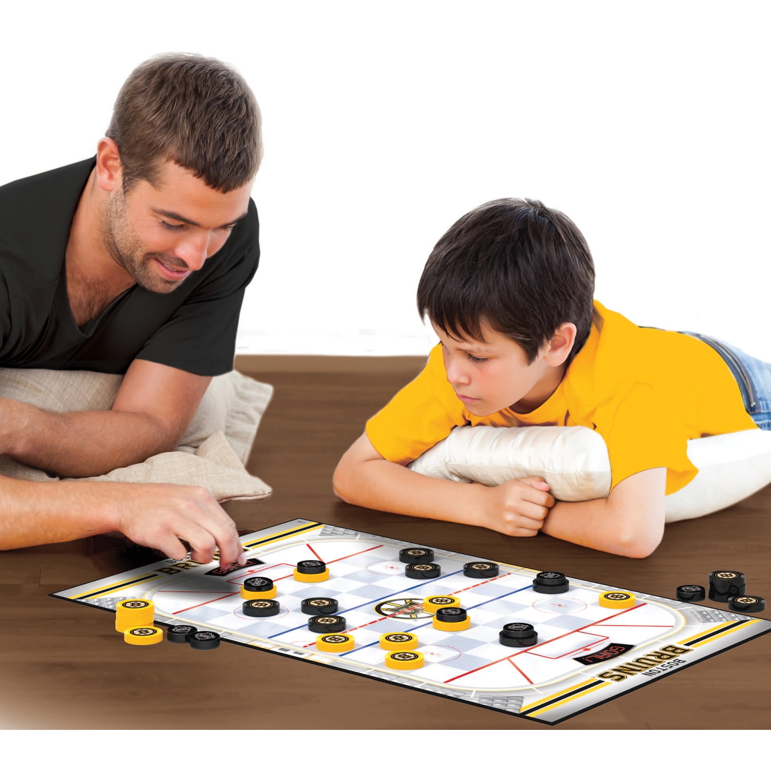 MasterPieces Officially licensed NHL Boston Bruins Checkers Board Game for Families and Kids ages 6 and Up