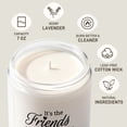 thumbnail image 2 of 7oz White Matte Glass Candle, Lavender Scented, Friendship Gift, Aromatherapy Candle for Home, Gift for Best Friend, 2 of 7