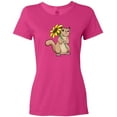 thumbnail image 3 of Inktastic Cute Chipmunk with Sunflower Women's T-Shirt, 3 of 5