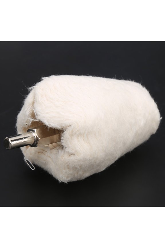 Cone-Shaped Cotton Polishing Wheel for Drill with Handle - 55mm/65mm for Metal Jewelry Wood Stainless Steel white Handle Electric Drill Grinding Tools