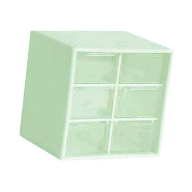 Mini organizador de cajones perfecl para escritorio Verde 12 cm x 9,5 cm x 11,8 cm