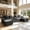 Gray02, variant on Gewnee 154"Sectional Sofa,U-Shaped Modular Sofa with Movable Ottoman,Comfy Corduroy Sofa with Storage Function,USB & Cup Holders for Living Room.Beige
