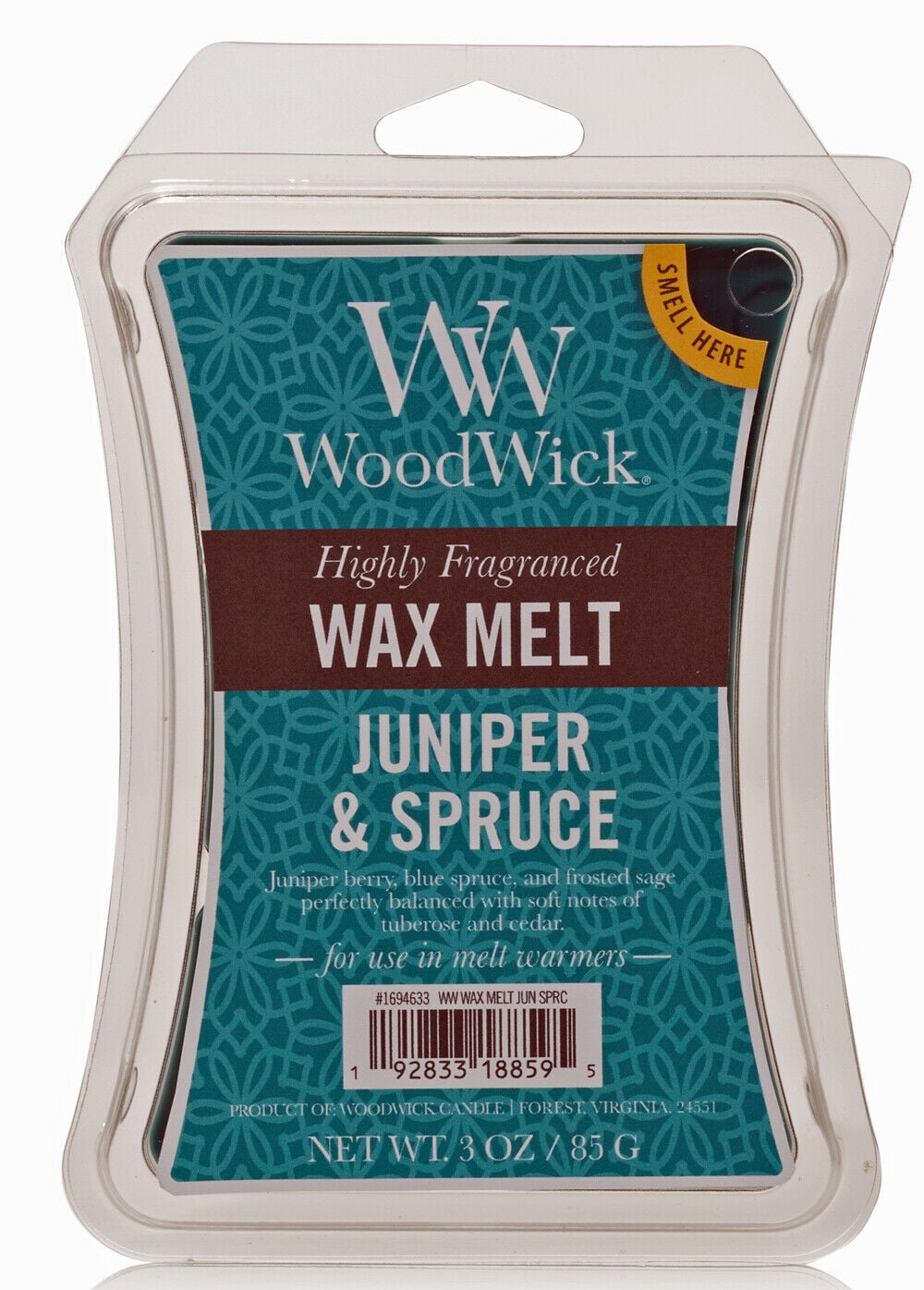 WoodWick Wax Melts Large 3 oz Scent Juniper Spruce