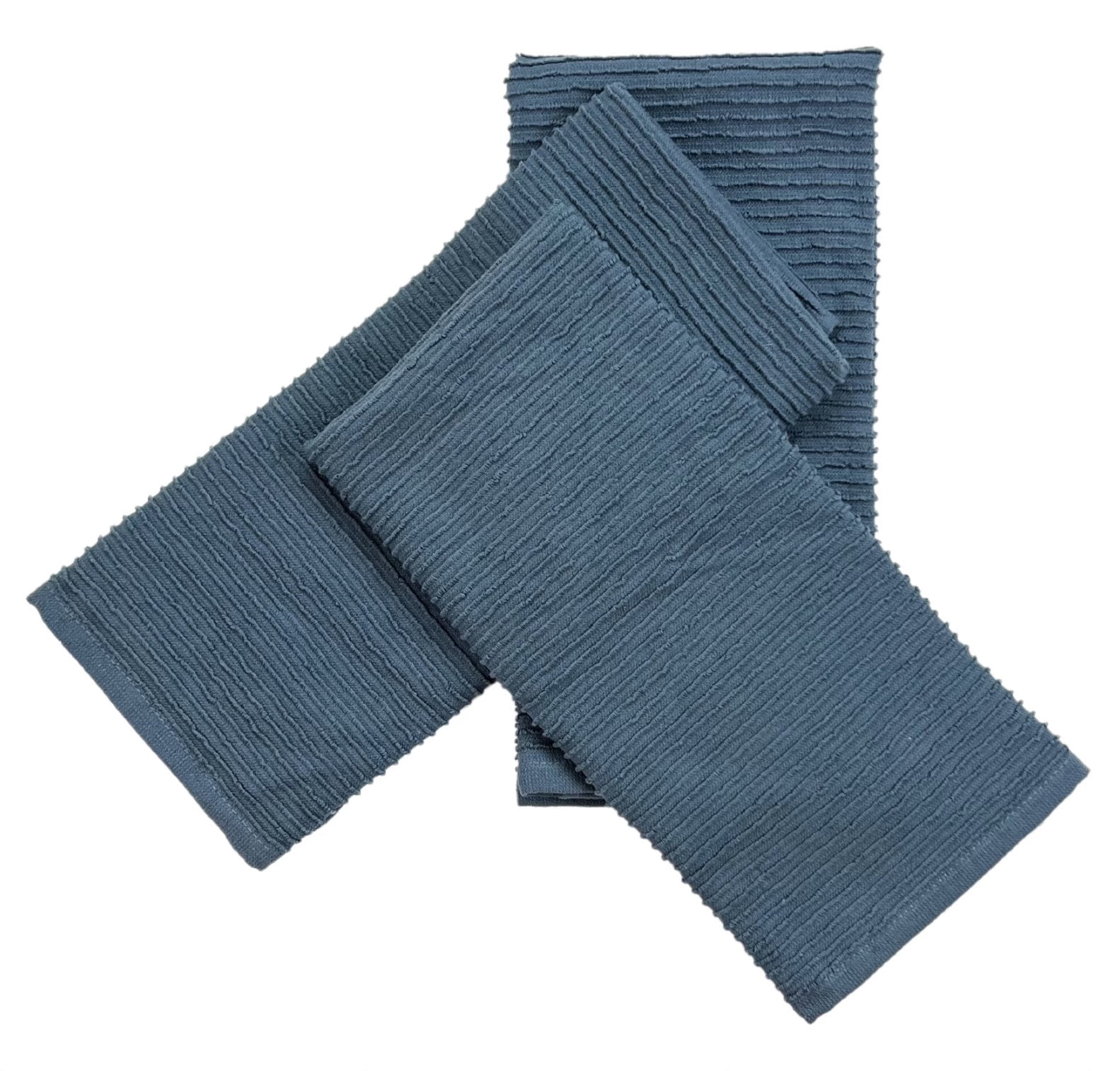 Serafina Home Navy Blue Kitchen Dish Towels: 100% Cotton Cloth Soft  Cleaning Drying Absorbent Textured Terry Loop, Set of 3 Multipurpose for  Everyday