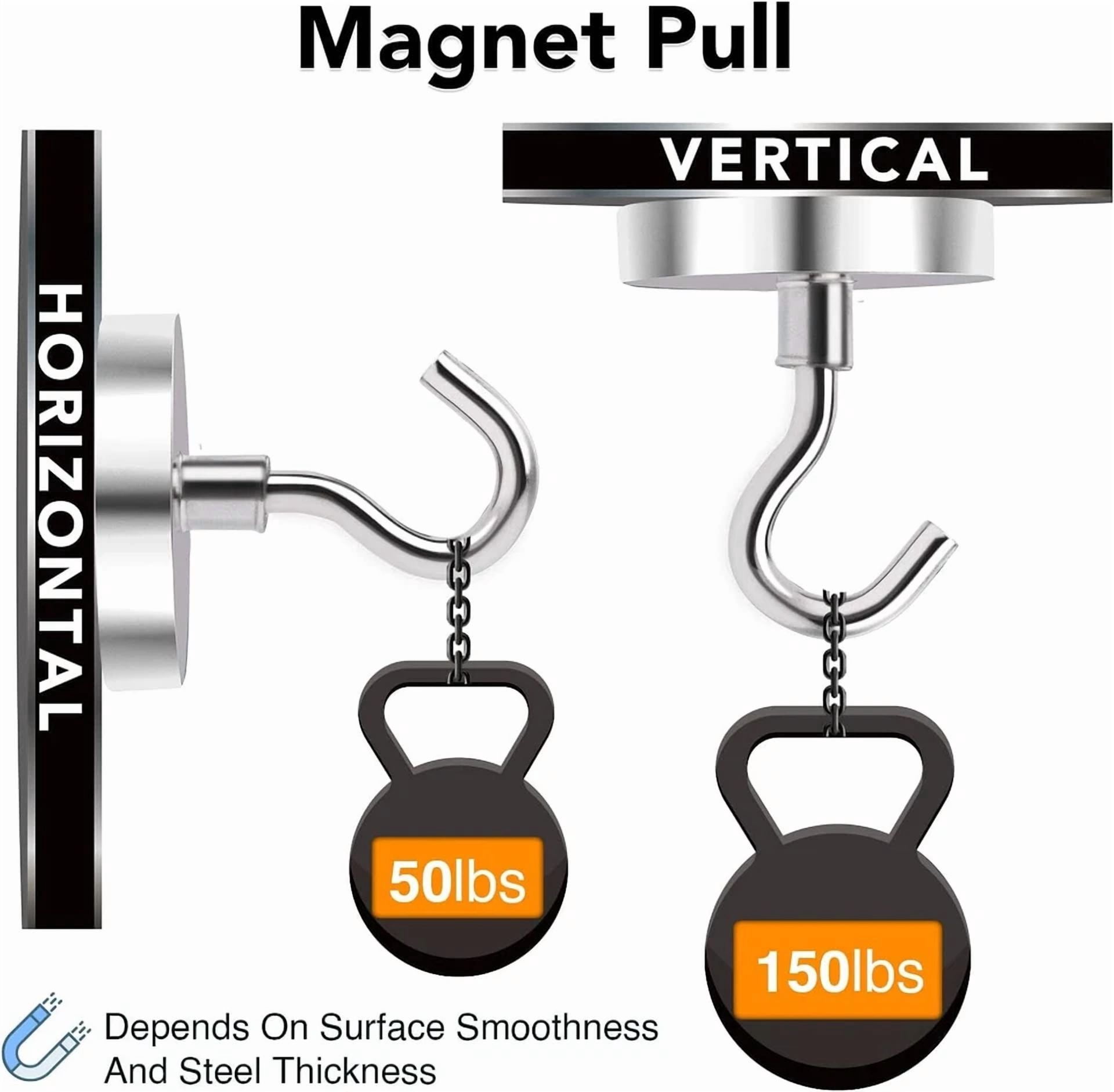 CRESTIN- Magnetic Hooks Heavy Duty, 150Lbs+ Super Strong Magnet Hooks For Cruise E